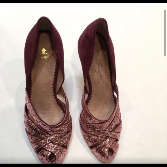 Miss Allbright Leather Rose Glitter Heel High Hall - Picture 2 of 7